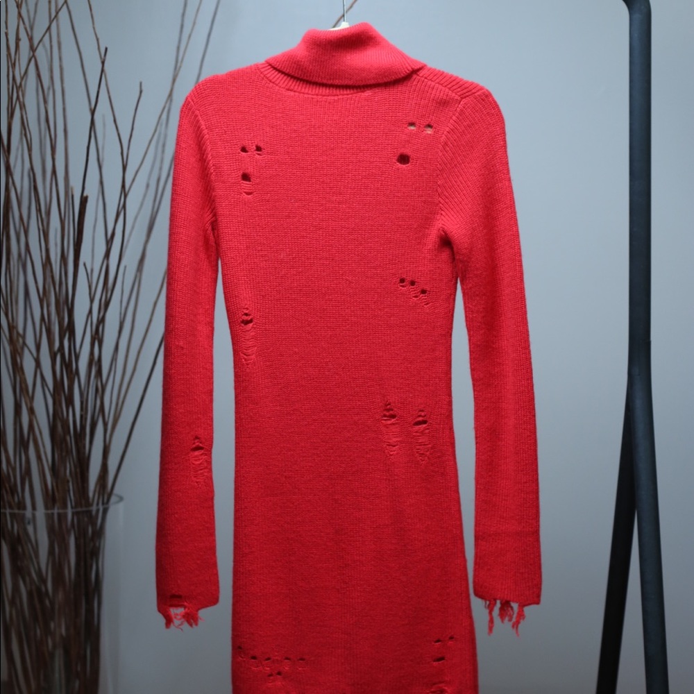 Winter dating red dress